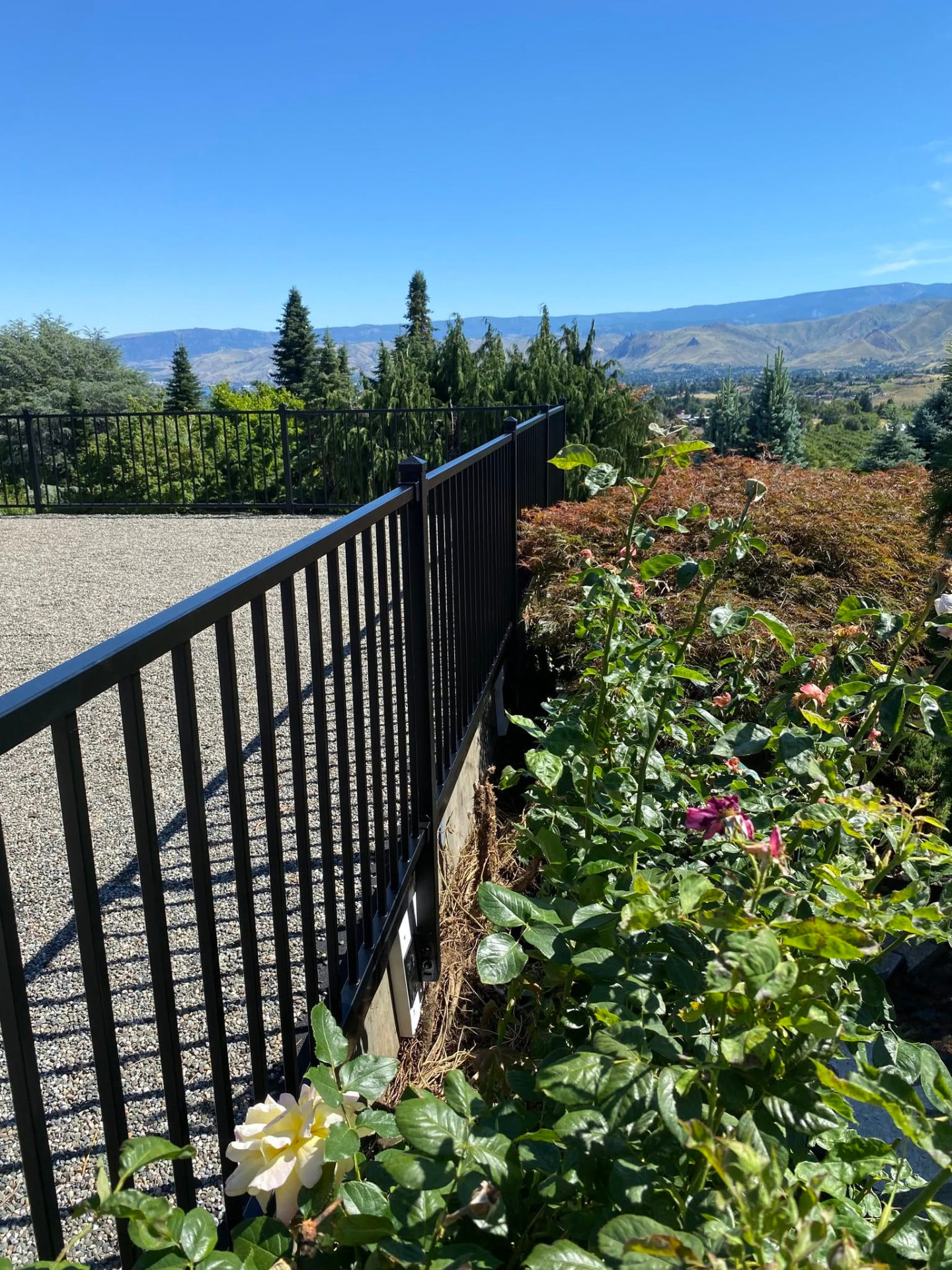 Black metal rooftop deck railing built in Wenatchee, WA — view 6