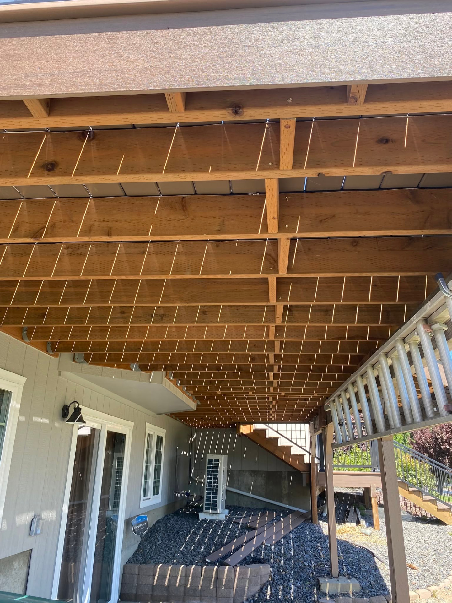 Composite deck with black railing and stairs built in Wenatchee, WA — view 4